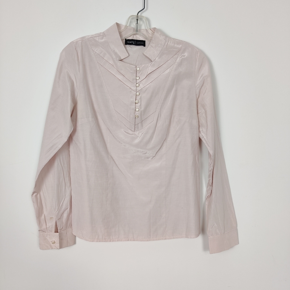 Armine Women's Button Down Shirt Blouse in Pink Size EU 38 Evening Formal Party